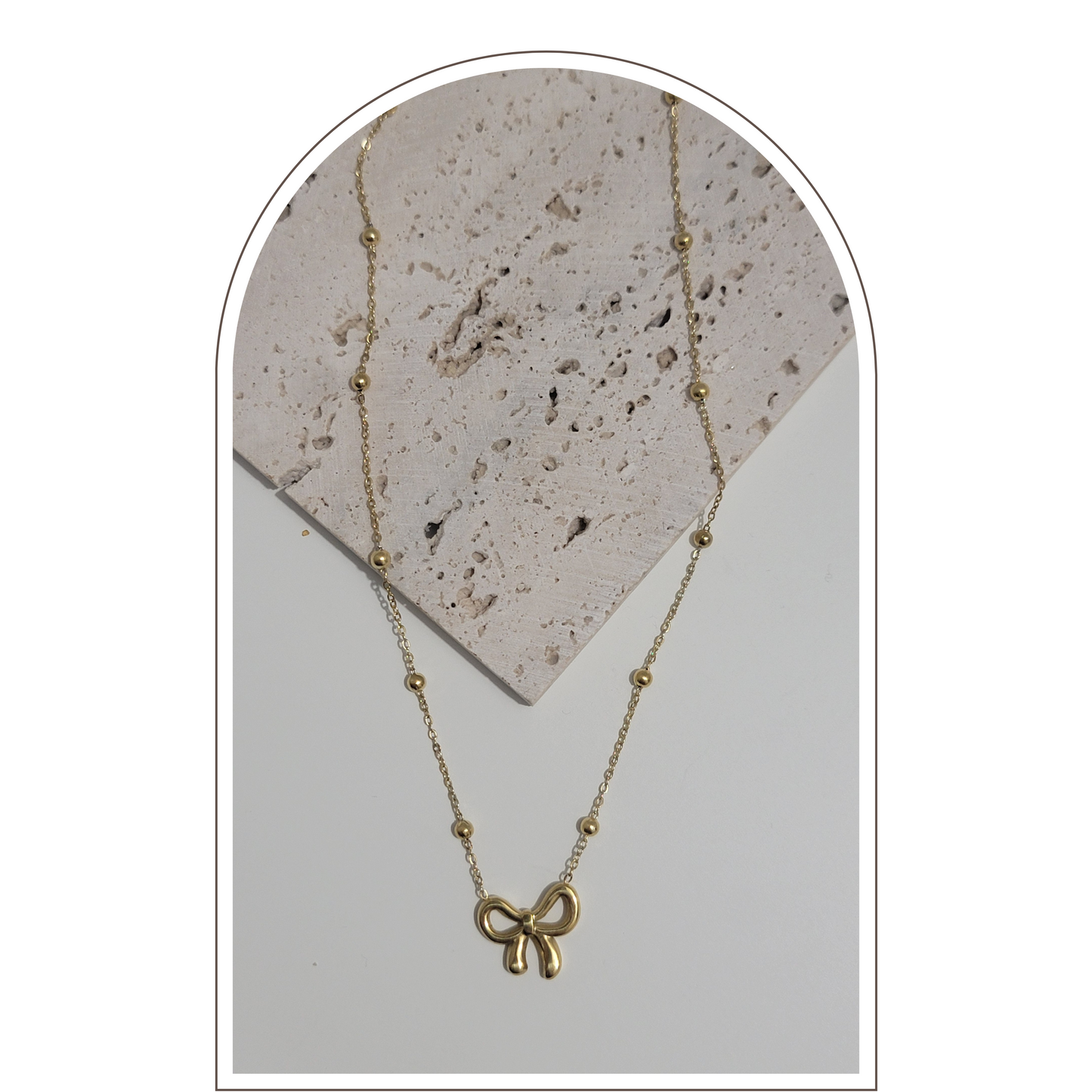 BOW SILVER NECKLACE